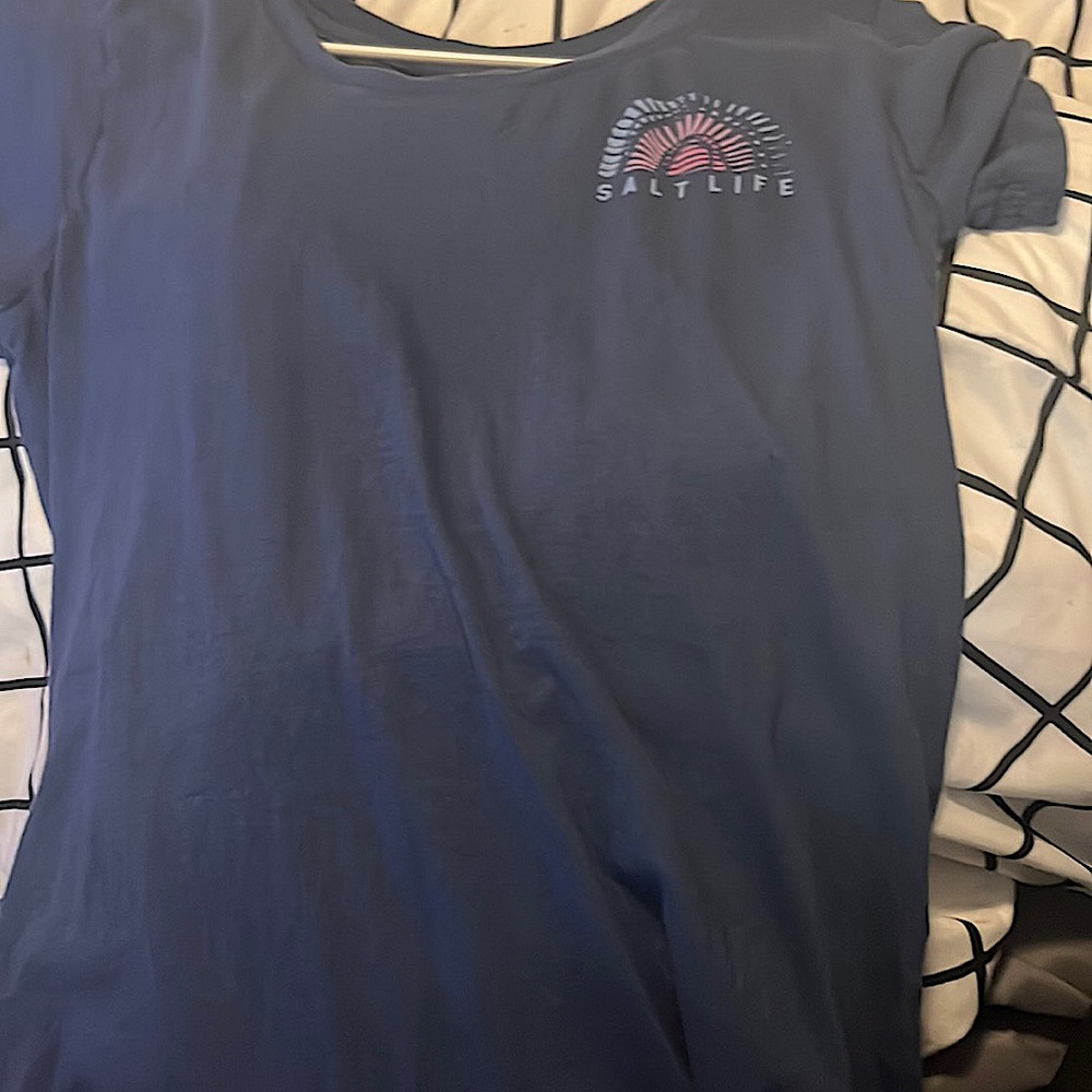 Salt life t-shirt navy blue size large